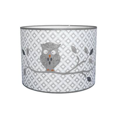 Lampenschirm 35cm Eulchen grau