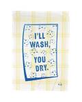 Blue Q Geschirrtuch kariert mit Spruch Ill wash ..