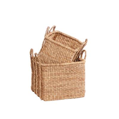 Rattan Korb eckig mit Griffen 45x45x46cm