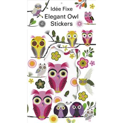 Sticker Eulen Elegant 2 Bl.