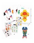 Djeco Basteln mit Rubbelmotiven zum Falten und Kleben und Spielen von 3-6 Jahren