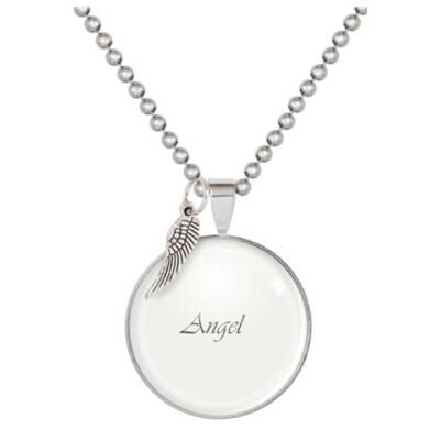 Spruchkette Angel mit Flügel-Anhänger si