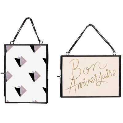 Hübsch Bilderrahmen Vintage 13x18cm 2erSet schwarz