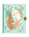 Djeco Tagebuch für Mädchen mit linierten Seiten Motiv Mädchen und Reh