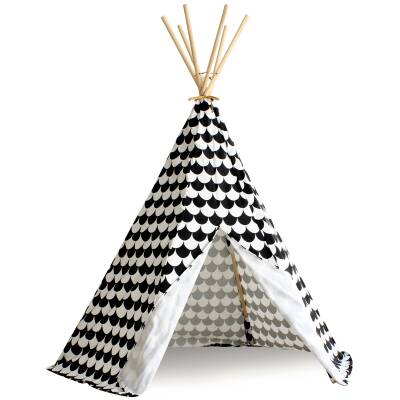 Nobodinoz Tipi-Zelt Scales schwarz Arizona