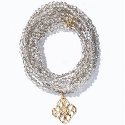 Lumisha: Halskette Mini-Kristallkette silber 92cm