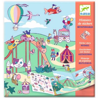Djeco Sticker Geschichten Rummelplatz 4-8Jahre
