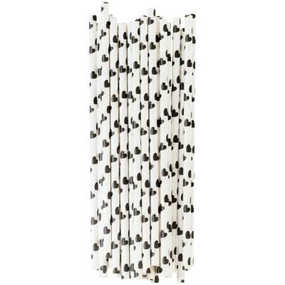 Papiertrinkhalme Herzen Miss Etoile