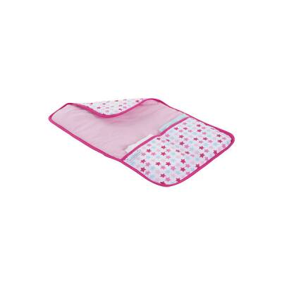 Wickelmatte f.Unterwegs Sterne pink mix