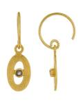 Muja Juma Ohrhänger klein und oval Ringe mit Labradorit vergoldet