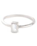 Muja Juma Ring eckigem Edelstein Mondstein