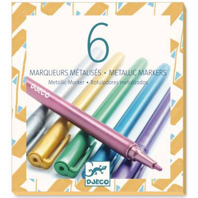 Djeco Filzstifte Metallic 6 Farben ab 6+