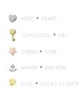 Charm Kleeblatt silber für Buchstabenkette oder Armband