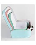 Sass & Belle Pappkoffer Pastell einfarbig rosa mittel 25x18x8cm