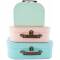 Sass & Belle Pappkoffer Pastell einfarbig rosa mittel 25x18x8cm
