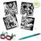 Djeco Kreativset Malin in 3D mit Pinsel-Filzstiften und 3D Brille Funny Freaks