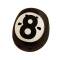 Kiddimoto Kinderhelm/Fahrradhelm 8-Ball Medium 53-58 cm - 6-14 Jahre