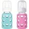 Lifefactory Babyflasche Glas 120 ml Silikonüberzug mint