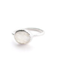 Muja Juma Ring mit ovalem Edelstein silber Mondstein Größe 56