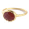Muja Juma goldener Ring mit ovalem Edelstein roter Jaspis