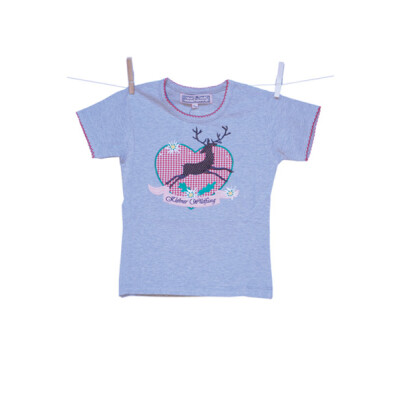 Kinder-T-shirt  Kleiner Wildfang grau Größe 92