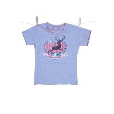 Kinder-T-shirt  Kleiner Wildfang grau Größe 98