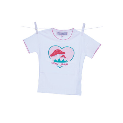 Kinder-T-shirt  Kleiner Glückspilz weiß 104