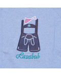 Kinder-T-shirt  Lausbub grau 68