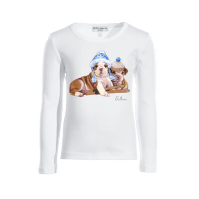 Kinder-T-shirt Langarm Winter Puppies Balbina 104/110