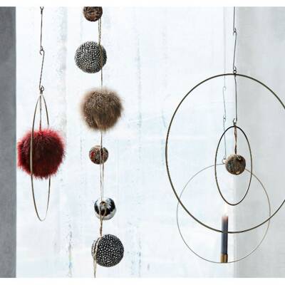 Drahtring Metall messing Madam Stoltz Ø 20 cm