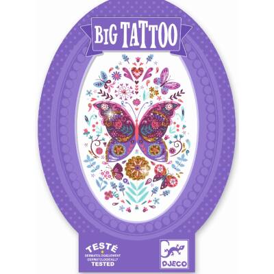 Djeco Big Tattoos Schmetterling mit Metallic-Effekten