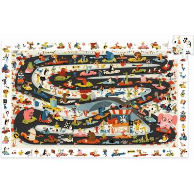 Djeco: Puzzle Auto Ralley 54Teile ab 4+ Wimmelpuzzle