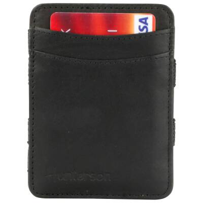 Hunterson Magic Strap Geldbeutel Leder RFID schwarz