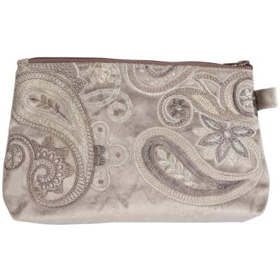 The Moshi: Kosmetiktasche beige bestickt Tiffany