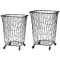 Chic Antique Metallkorb auf Rollen im Industrielook 58 hoch x 36  x 36 cm