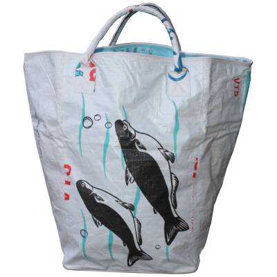 Beadbags Wäschesack/Allzwecktasche Fair Trade weiß - Futter türkis