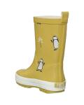 Fresk Regenstiefel mit Pinguinen in ocker gelb