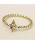Muja Juma Ring gold Round Double Dots