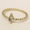 Muja Juma Ring gold Round Double Dots 52 / Rosenquarz