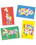 Djeco Sticker-Set mit Tier-Vorlagen zum Verzieren für Kinder von 3-6 Jahren