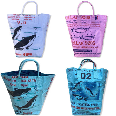 Beadbags Wäschesack/Allzwecktasche klein Fair Trade hellblau - Futter orange