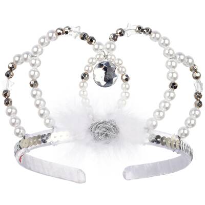 Krone Liberty mit Perlen und Federn für Prinzessinen