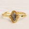 Muja Juma Ring gold oval braided plain Dots 56