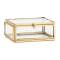 Madam Stoltz: Glasbox mit Deckel 7,5x5,5x3 cm gold