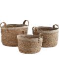 Madam Stoltz: Korb Seegras natur geflochten S Ø 34 cm x 21 cm hoch