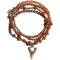 The Moshi: Armband elastisch 4-Reihig gold-cognac