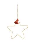 Madam Stoltz: Anhänger Stern gold 10 cm für Deko