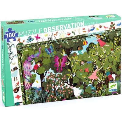 Djeco: Wimmelpuzzle 100Teile ab 5 Jahre Garten