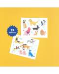 Makii Kindertattoos Hunde auf 2 Blatt mit 13 Tattoos