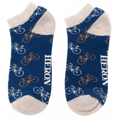 Mr Heron: Bambus Sneaker Socken Herren Bikes blau
